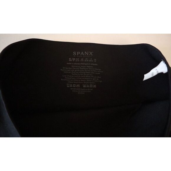 SPANX 50180R Women's Sz Small Very Black Lamn High Waisted 8" Bike Shorts - Picture 3 of 7